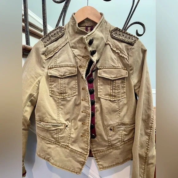 Free People Shrunken Military Jacket - Picture 4 of 11